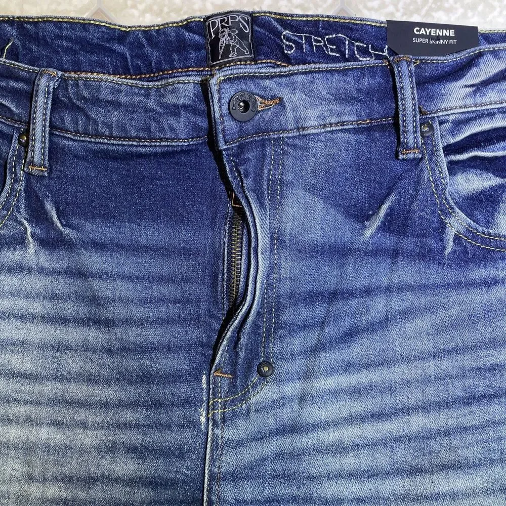 PRPS Mens Jeans Distressed Cayenne Size 40 Blue Jeans Japanese‎ Denim Designer